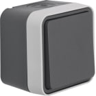 HAGER - W.1 Taster AP Schließer, IP55, grau