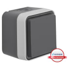 HAGER - MS! W.1 SSD mit Klappdeckel IP55, grau/lichtgrau matt