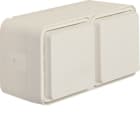 HAGER - W.1 SSD 2fach waagrecht 4 Leitungseinf., polarweiß matt