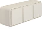 HAGER - W.1 SSD 3fach waagrecht mit erh. Ber.schutz, polarweiß matt