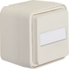 HAGER - W.1 SSD 1fach mit Klappdeckel, Beschr.feld, polarweiß matt