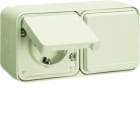 HAGER - W.1 SSD 2fach waagrecht 4 Leitungseinf., polarweiß matt