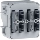 HAGER - W.1 Taster BA KNX Secure, 2fach mit Mittelstellung, 4 Schaltpunkte, IP55