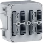 HAGER - W.1 Taster BA KNX Secure, 2fach mit Schrägstellung, 2 Schaltpunkt, IP55