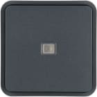 HAGER - W.1 Wippe 1fach für Taster-BA mit Linse, grau