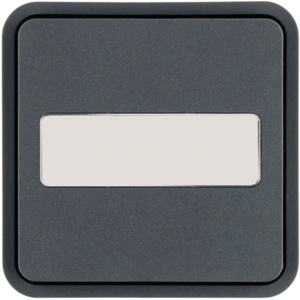 HAGER - W.1 Wippe 1fach für Taster-BA Secure, mit Beschr.feld, grau