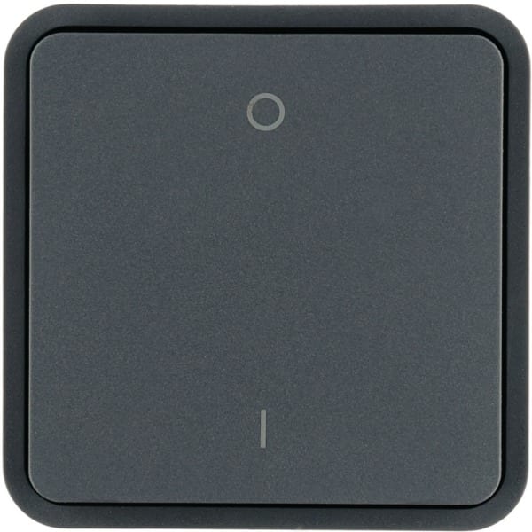 HAGER - W.1 Wippe 1fach für Taster-BA Secure, Bedruckung 0/1, grau