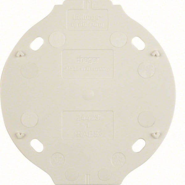 HAGER - Serie 1930 Selbstverlöschende Bodenplatte, polarweiß