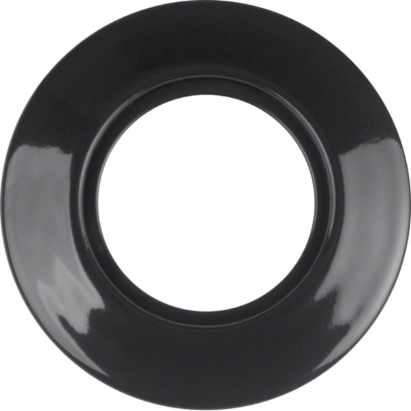 HAGER - Serie 1930 Rosenthal Porzellanrahmen 1fach schwarz glänzend