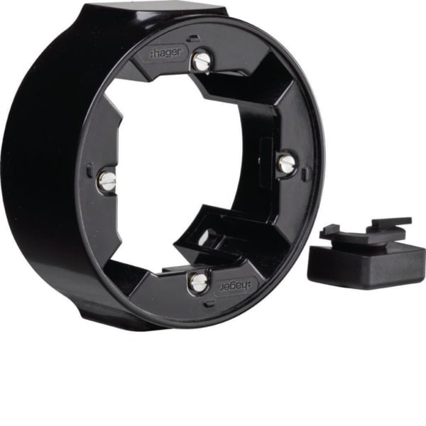 HAGER - Serie 1930 AP-Rahmen 1fach schwarz glänzend