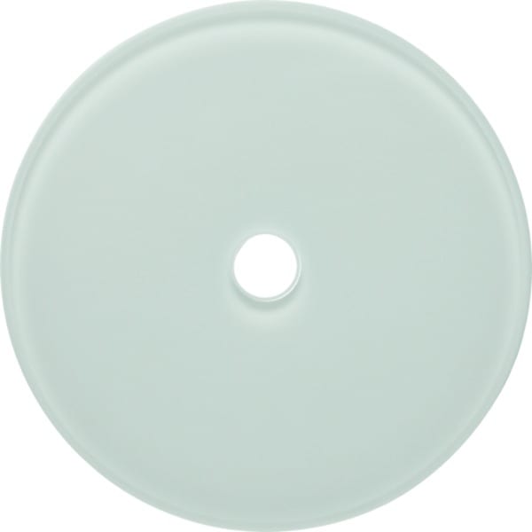 HAGER - Serie Glas Glasabdeckplatte für Drehschalter/-taster, polarweiß glänzend