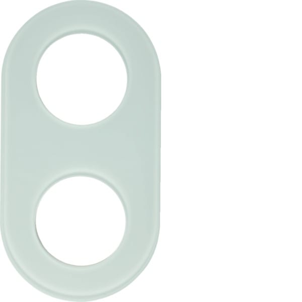 HAGER - Serie Glas Glasrahmen 2fach polarweiß glänzend