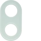 HAGER - Serie Glas Glasrahmen 2fach polarweiß glänzend