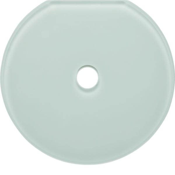 HAGER - Serie Glas Endrahmen für Drehschalter/-taster, polarweiß glänzend