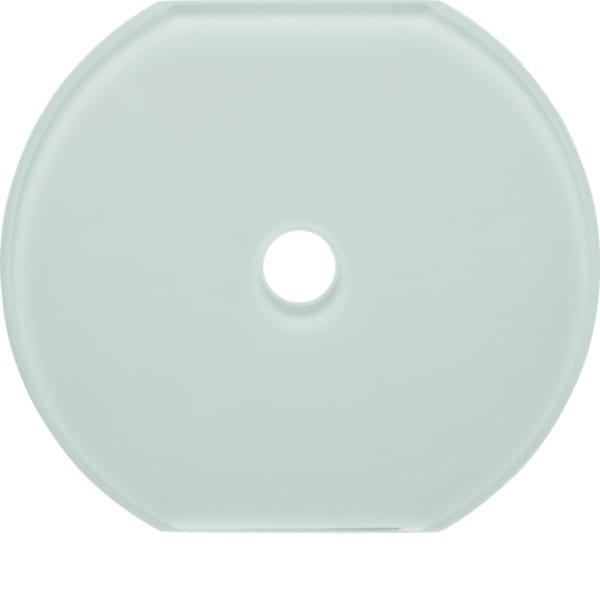 HAGER - Serie Glas Mittelrahmen für Drehschalter/-taster, polarweiß glänzend