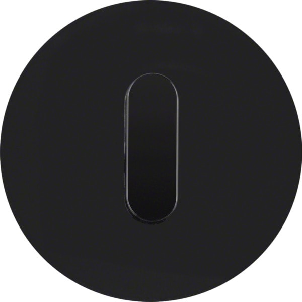 HAGER - Serie R.classic Abdeckplatte für Drehschalter & Taster schwarz glänzend
