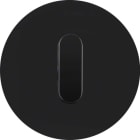 HAGER - Serie R.classic Abdeckplatte für Drehschalter & Taster schwarz glänzend