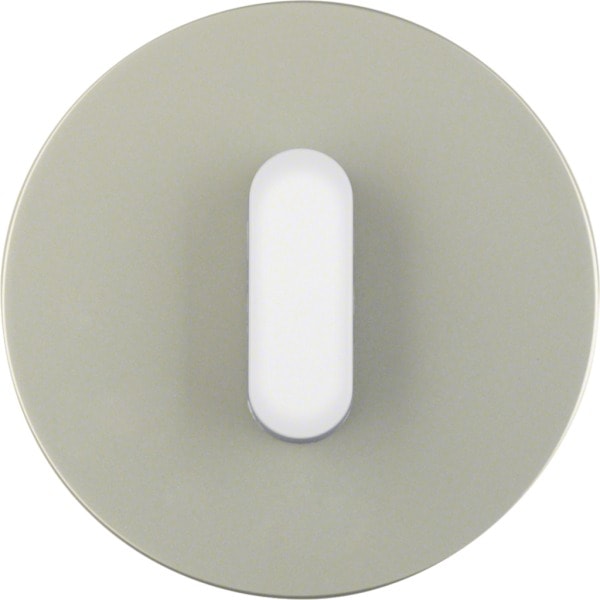 HAGER - Serie R.classic Abdeckplatte für Drehschalter & Taster Edelstahl/polarw.