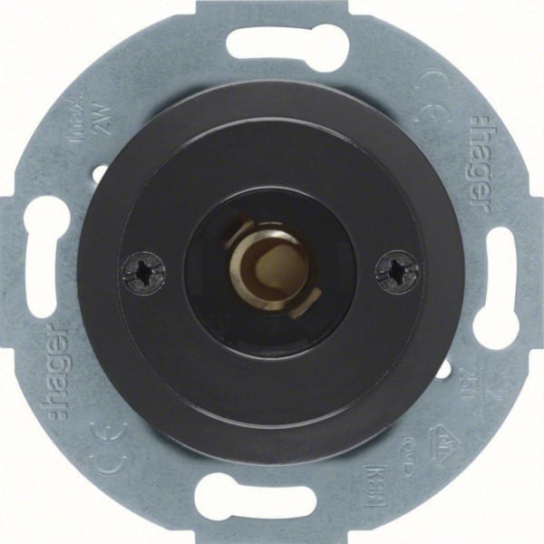 HAGER - Serie 1930 Taster mit Lichtsignal E10, schwarz glänzend