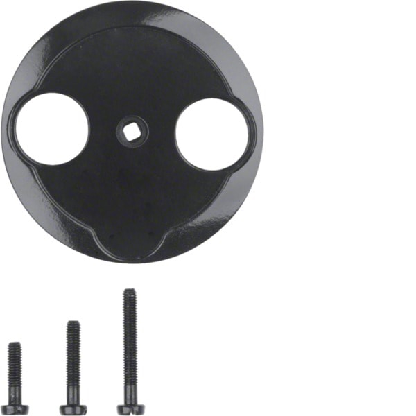 HAGER - Serie 1930 Zstk. für Antennen-SD 2Loch, schwarz glänzend