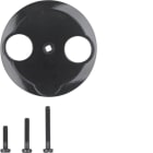 HAGER - Serie 1930 Zstk. für Antennen-SD 2Loch, schwarz glänzend
