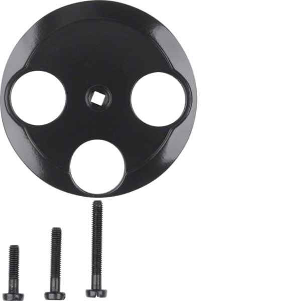 HAGER - Serie 1930 Zstk. für Antennen-SD 3Loch, schwarz glänzend