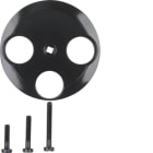 HAGER - Serie 1930 Zstk. für Antennen-SD 3Loch, schwarz glänzend
