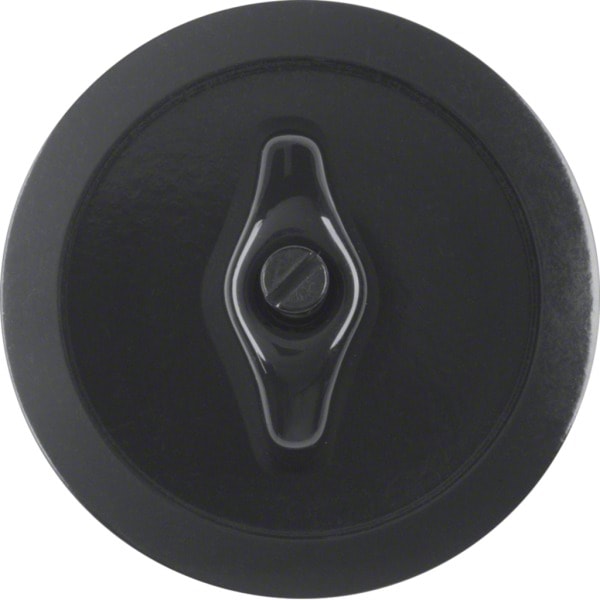 HAGER - Serie 1930 Zstk. für Dreh- schalter/-taster, schwarz glänzend