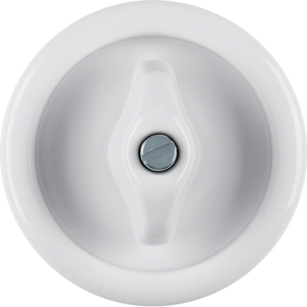 HAGER - Serie 1930 Rosenthal Zstk. mit Knebel Porzellan, polarweiß glänzend