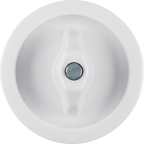 HAGER - Serie 1930 Zstk. für Dreh- schalter/-taster, polarweiß glänzend