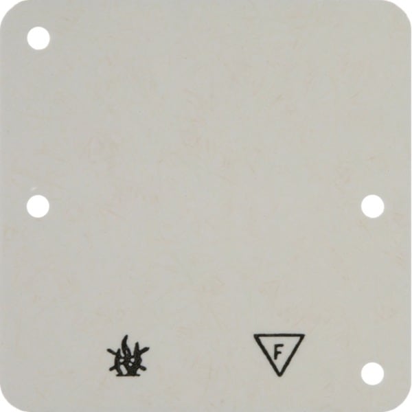 HAGER - Selbstverlöschende Bodenplatte für Aufputz-Rahmen 1fach 82x82 mm, weiß