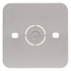 HAGER - Selbstverlöschende Bodenplatte für Aufputz-Rahmen 1fach 61x82 mm, weiß