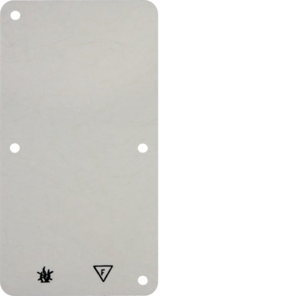 HAGER - Selbstverlöschende Bodenplatte für Aufputz-Rahmen 2fach 82x153 mm, weiß