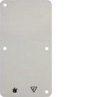 HAGER - Selbstverlöschende Bodenplatte für Aufputz-Rahmen 2fach 82x153 mm, weiß