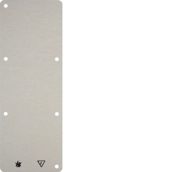 HAGER - Selbstverlöschende Bodenplatte für Aufputz-Rahmen 3fach 82x153 mm, weiß
