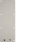 HAGER - Selbstverlöschende Bodenplatte für Aufputz-Rahmen 3fach 82x153 mm, weiß