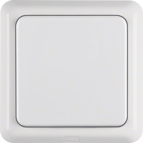 HAGER - WG-UP SSD mit Klappdeckel und Rahmen, IP44, polarweiß glänzend