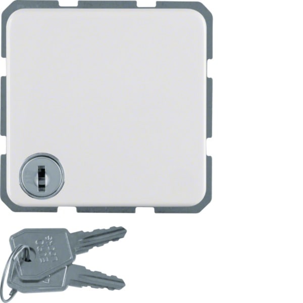 HAGER - WG-UP SSD mit Klappdeckel und Schloss, IP44, polarweiß glänzend