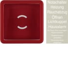 HAGER - WG-UP Zstk. mit Wipp + Glasscheibe, IP44, rot glänzend