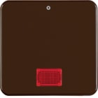 HAGER - WG-UP Wippe mit roter Linse und Aufdruck 0, IP44, braun glänzend