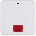 HAGER - WG-UP Wippe mit roter Linse und Aufdruck 0, IP44, polarweiß glänzend
