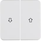 HAGER - WG-UP Serienwippe mit Pfeilsymbole, IP44, polarweiß glänzend