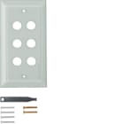 HAGER - TS Glasabdeckplatte 6fach mit umlaufender Facette, klar