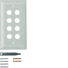 HAGER - TS Glasabdeckplatte 8fach mit umlaufender Facette, klar