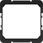 HAGER - A.x/C.x Zwischenring für 45x45 mm Zentralplatte, nachtschwarz glänzend