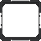 HAGER - A.x/C.x Zwischenring für 45x45 mm Zentralplatte, nachtschwarz matt