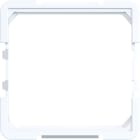 HAGER - A.x/C.x Zwischenring für 45x45 mm Zentralplatte, lichtweiß glänzend