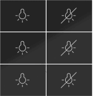 HAGER - A.x/C.x Wippe f. KNX Tastsens. 6f Aufdr. Licht  ON/OFF, n.schwarz glänzend