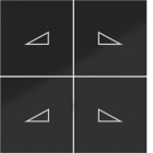 HAGER - A.x/C.x Wippe f. KNX Tastsens. 4f Aufdr. Dim Up/Down, n.schwarz glänzend
