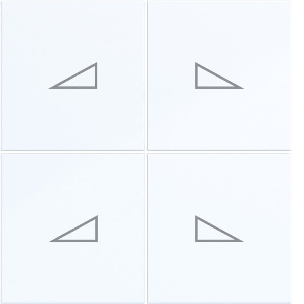 HAGER - A.x/C.x Wippe f. KNX Tastsens. 4f Aufdr. Dim Up/Down, lichtweiß glänzend